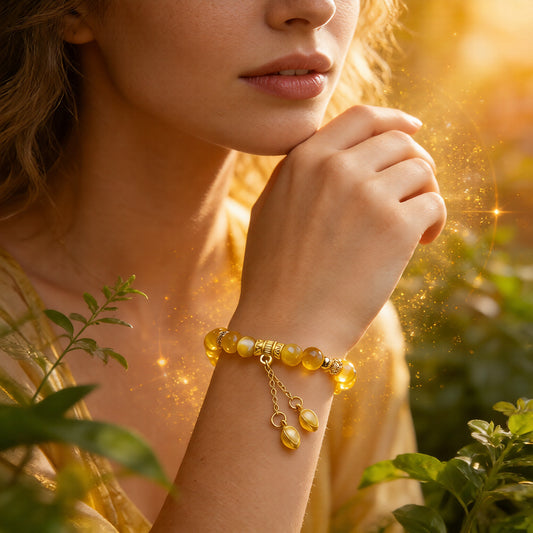 Citrine Wealth & Positive Energy Bracelet – Handcrafted Healing Crystal Jewelry for Abundance & Manifestation