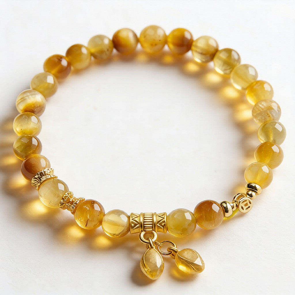 Citrine Wealth & Positive Energy Bracelet – Handcrafted Healing Crystal Jewelry for Abundance & Manifestation