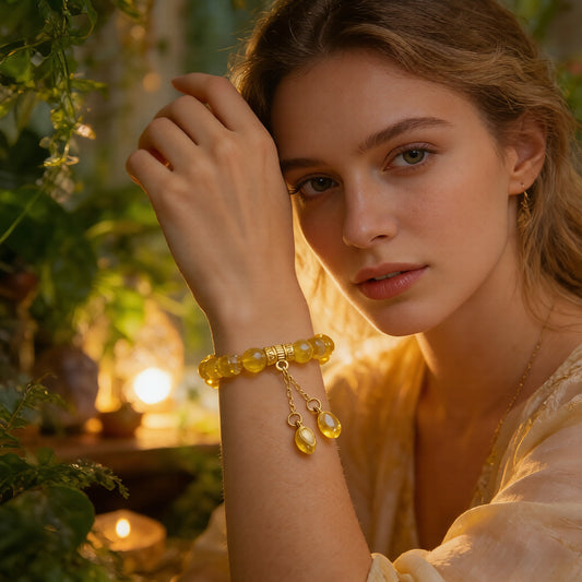 Citrine Wealth & Positive Energy Bracelet – Handcrafted Healing Crystal Jewelry for Abundance & Manifestation