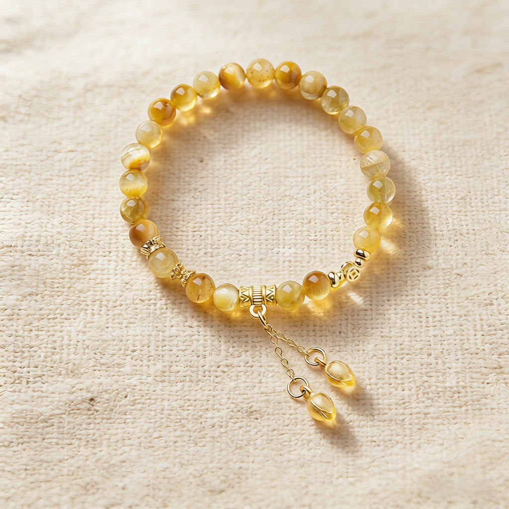 Citrine Wealth & Positive Energy Bracelet – Handcrafted Healing Crystal Jewelry for Abundance & Manifestation