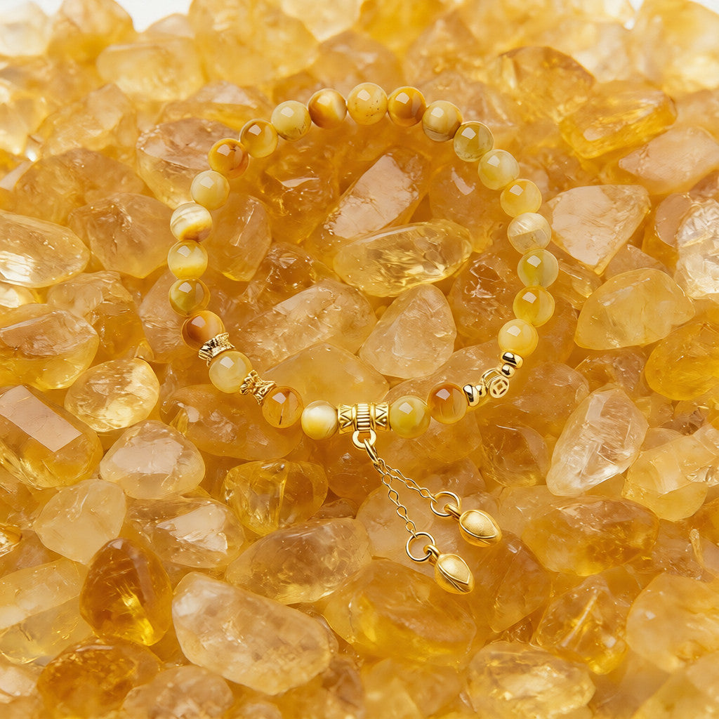 Citrine Wealth & Positive Energy Bracelet – Handcrafted Healing Crystal Jewelry for Abundance & Manifestation